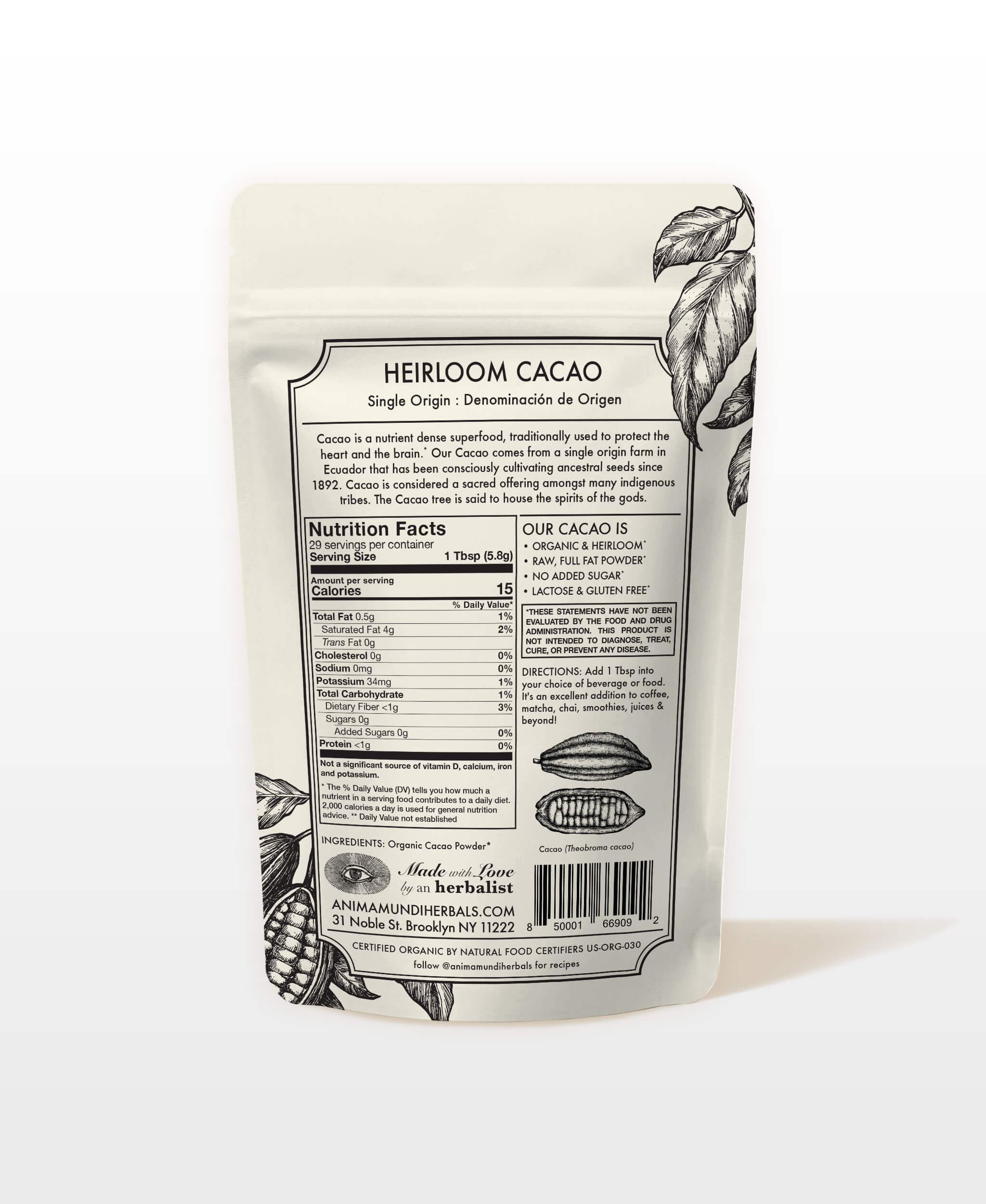 HEIRLOOM CACAO Powder | Organic Ancestral Seeds - Image 8